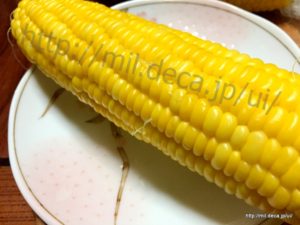 2018年7月7日、夕食後、とうもろこし